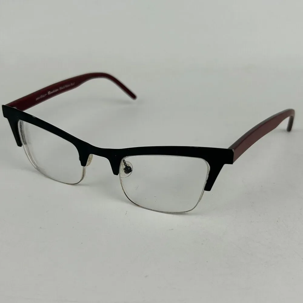 Roadster Anvifrieze Eyeglasses Women Black Red Plastic Round Half Rim‎ 48 23 140